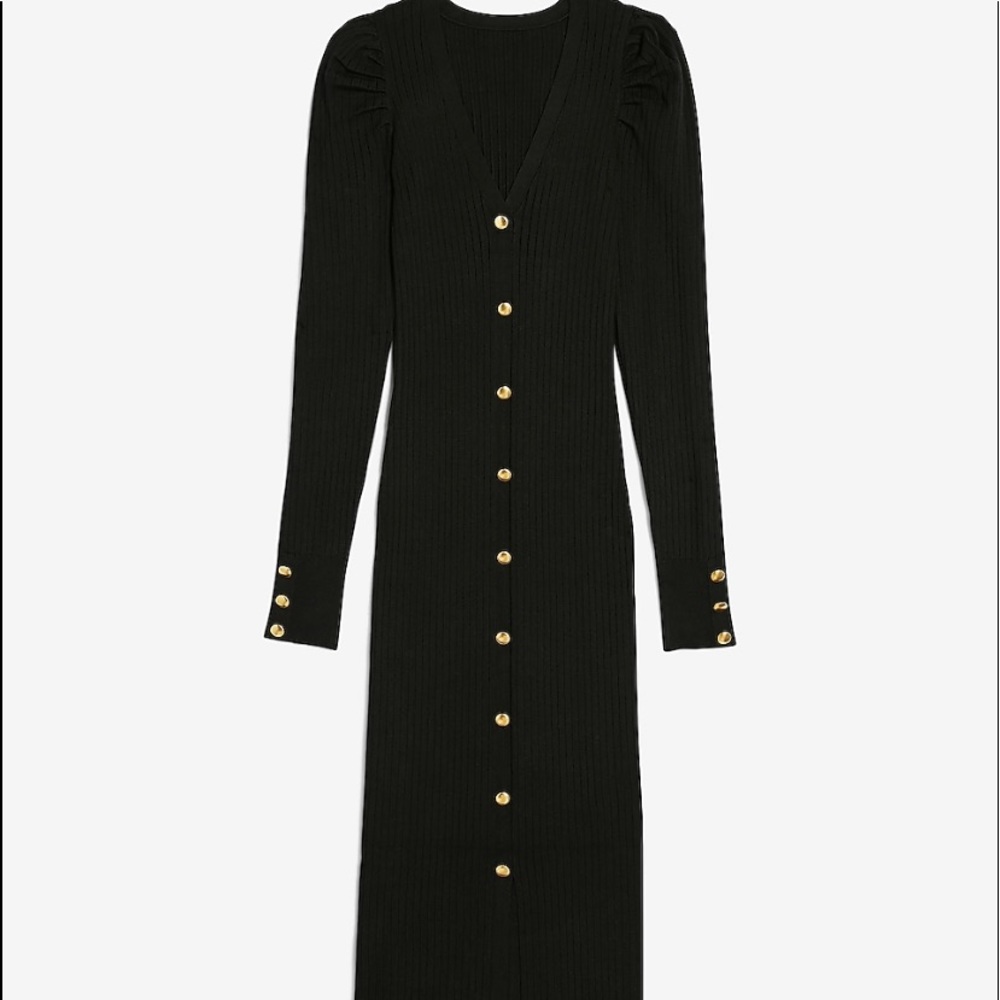 Black midi dress